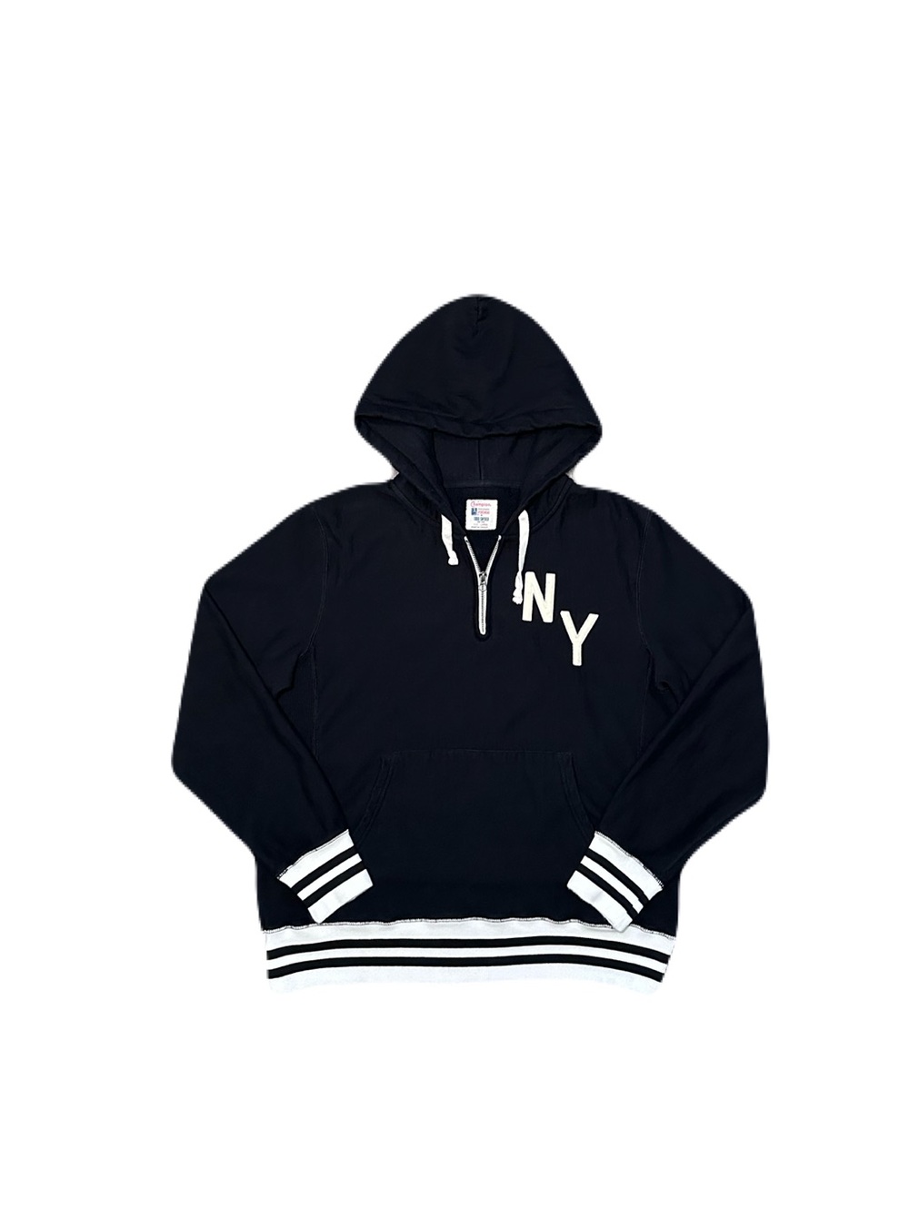 Todd Snyder Champion Hoodie Mens Large Black NY New York 1/2 Zip Runner man